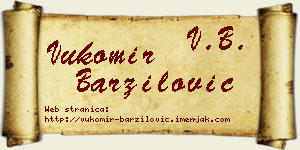 Vukomir Barzilović vizit kartica